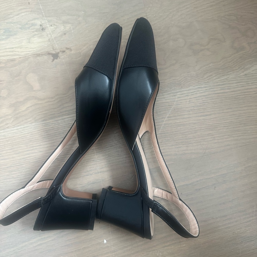 Elegant Black Women's Slingback Shoes